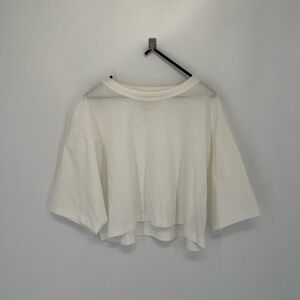 Loulou Studio Gupo Cropped T-Shirt In White